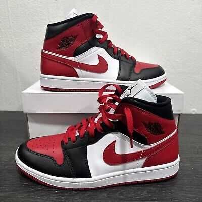 Air Jordan 1 Mid "White Red Black"