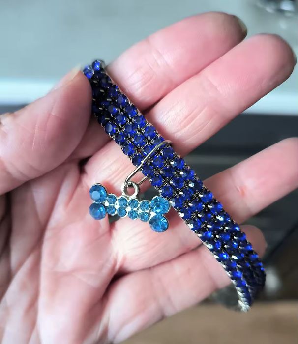 Кучешка каишка с кристали