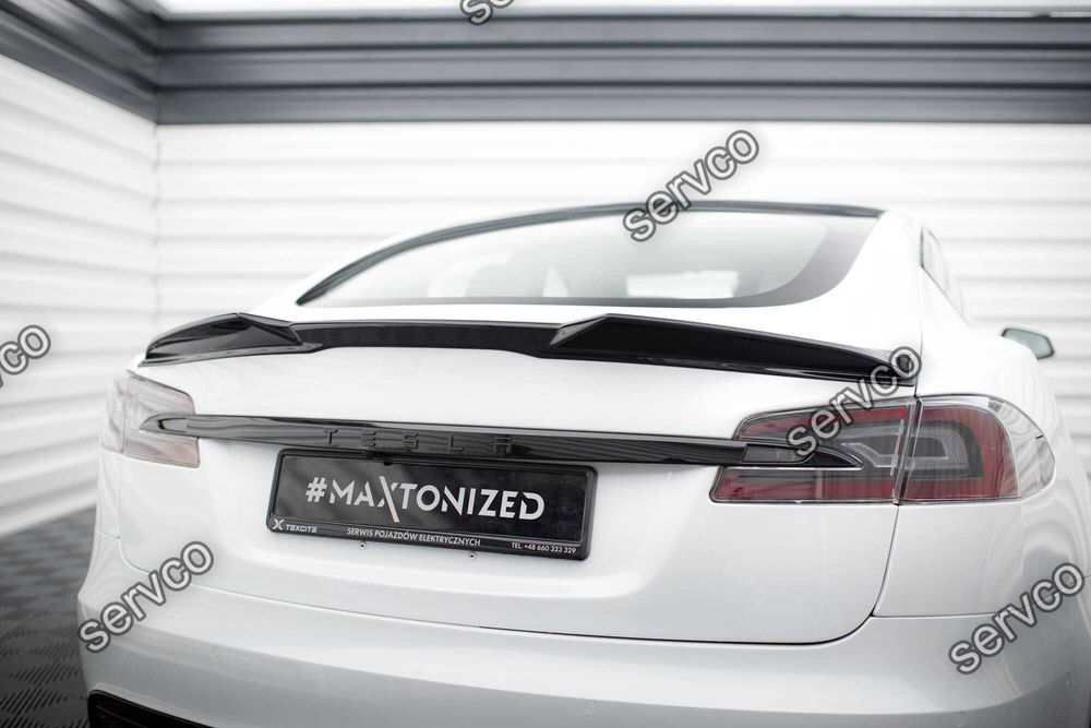 Eleron spoiler cap Tesla Model S Plaid Mk1 2021- v1 - Maxton Design