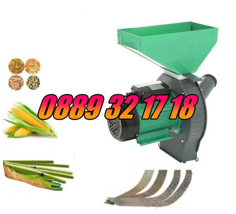 Комбинирана монофазна фуражомелка / ярмомелка, 3.8 kW + 4 бр. сита