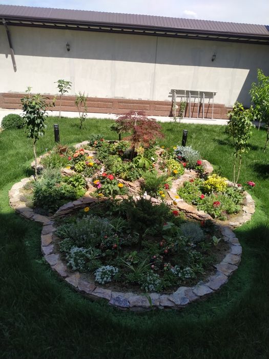 Landshaft vadapad gazon paliv