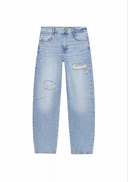 Дамски дънки с дантела Zara