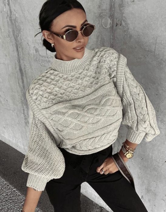 Пуловер Stone Cable Knit Sweater