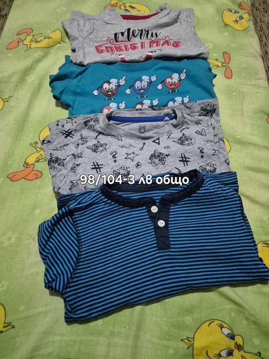 Блузки с дълъг ръкав,размер 98,104
