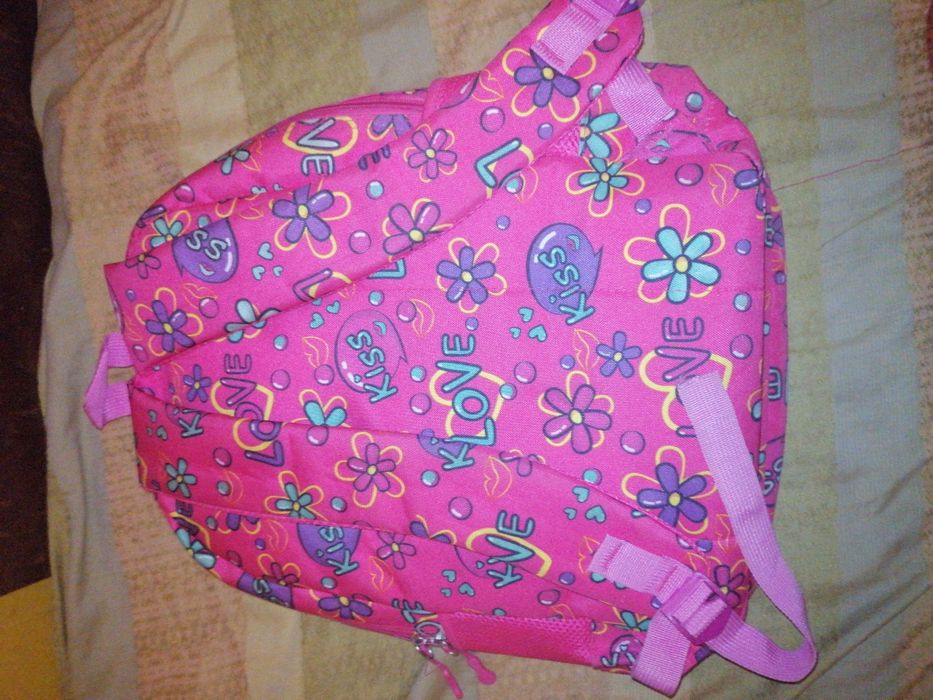Раница за момиче с много отделения +подарък