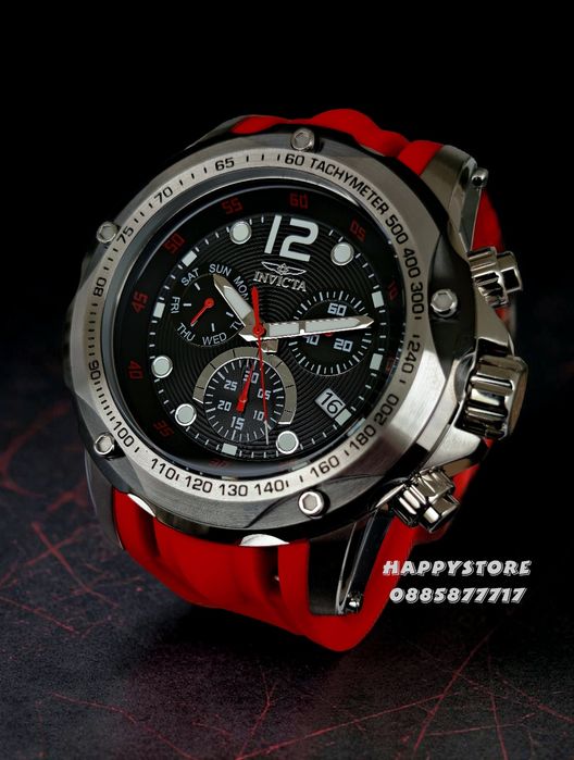 INVICTA Speedway Red Swiss Ronda Z60 51 mm, Инвикта нов мъжки часовник