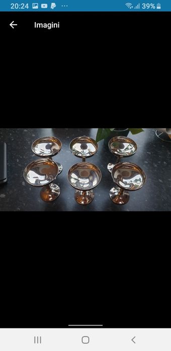 Cupe martini argintat