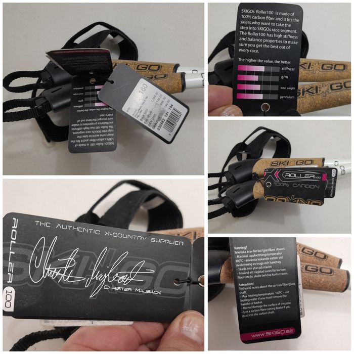 Bețe noi ptr schi, SKIGO Rollerski Pole, 100% Carbon, 160 cm