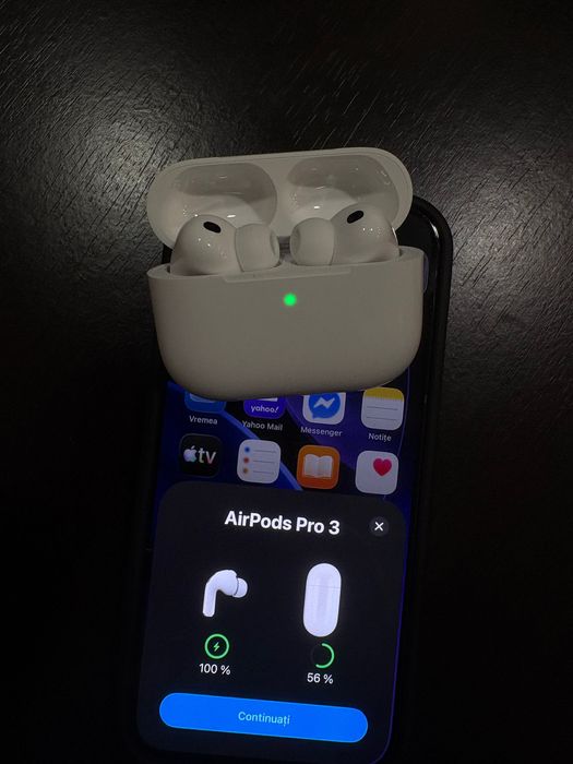 Air Pods Pro 3, sigilate, noi, compatibile IOS 26