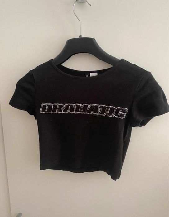 Crop top negru marimea Xs