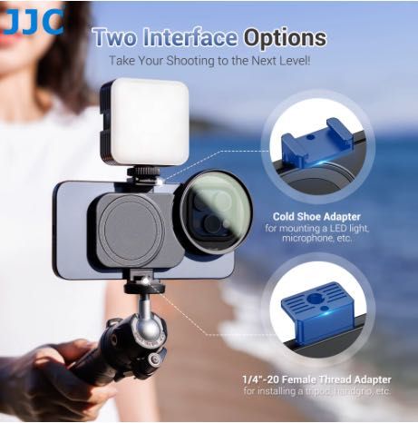 JJC 67 mm Variable ND Filter + CPL Magnetic Lens Filter Adapter Kit за iPhone за Айфон