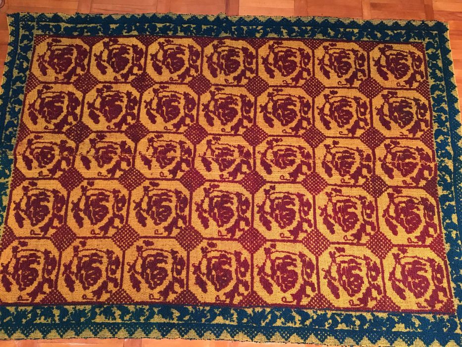 Cuvertura traditionala veche, 100% din lână, țesuta manual la război