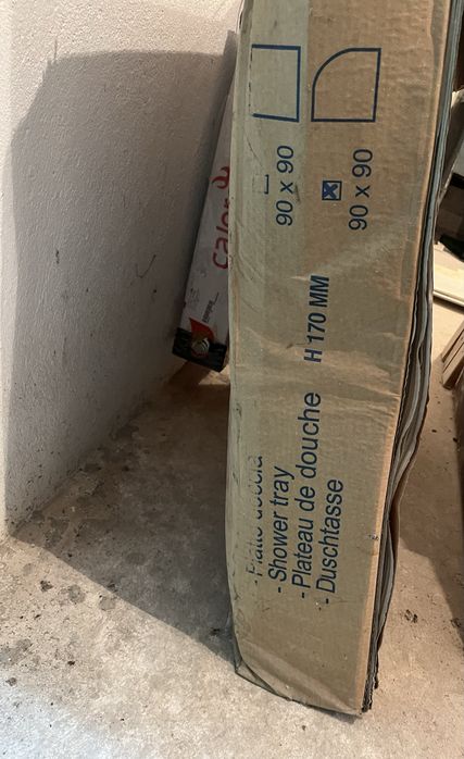 корито за душ кабина 90х90
