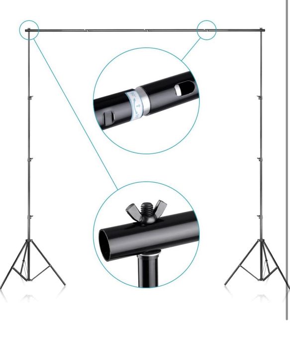 Проф. Фонова система 2.6 х 3м. Фото. Видео. Фон. Трипод. Стойка.Статив