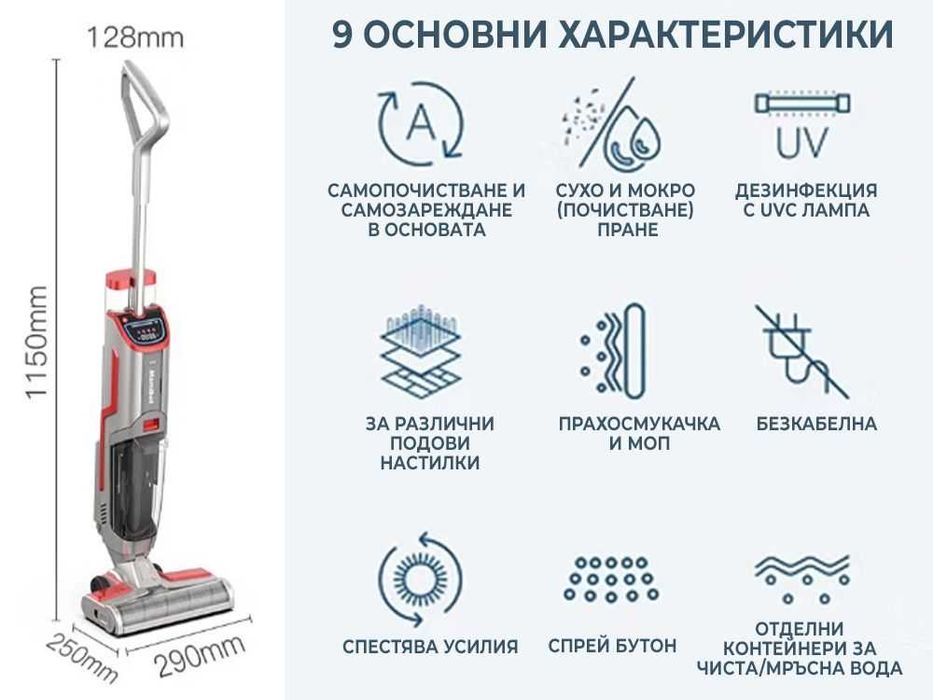Mamibot Flomo - система за почистване, пране и дезинфекция 3 в 1