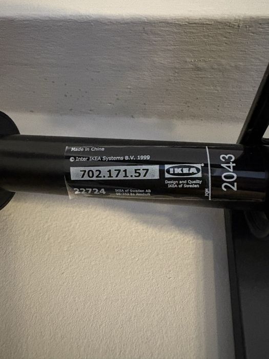 Vand bara dublă perdea IKEA, bagheta negru, 210-385 cm
