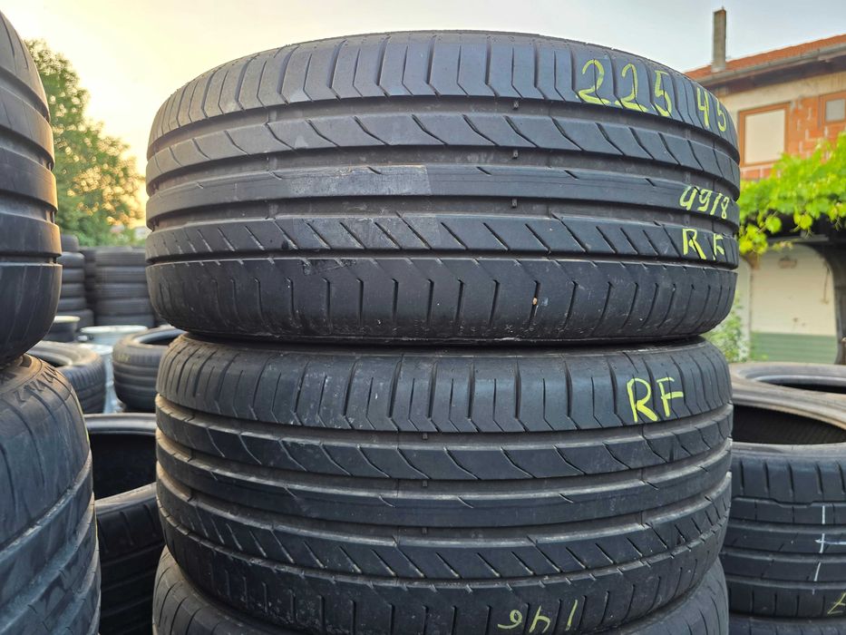 2бр Летни гуми 225 45 18 - Continental Runflat