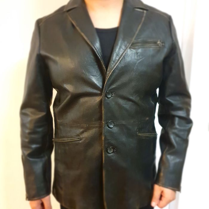 Кожено сако Lapel