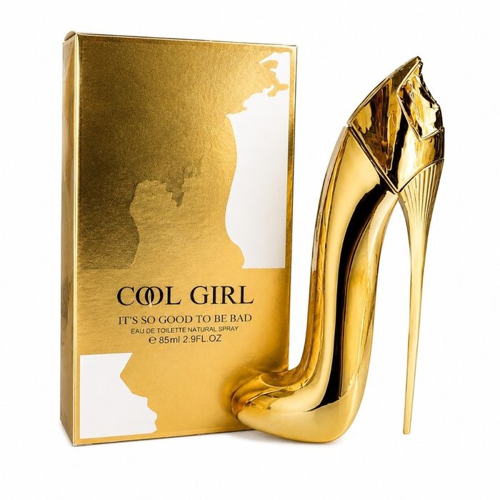 Дамски луксозен парфюм COOL GIRL, EDP, 80 мл – С бадем, жасмин самбак, тубероза, какао и тонка боб в елегантна бутилка обувка