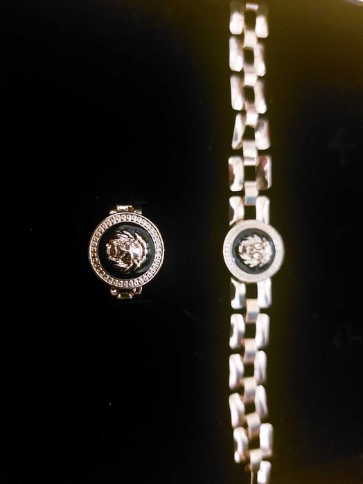 Set de bijuterii Versace bratara si inel marime universala