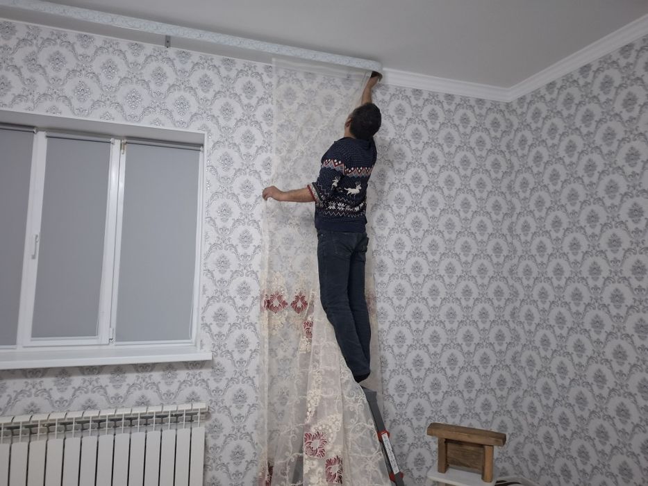 Установка карниз