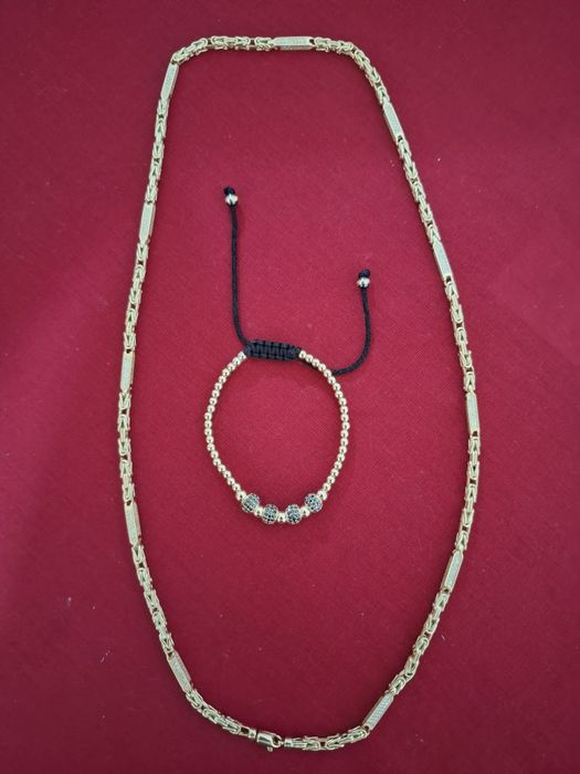 Vând set lănțișor 14k