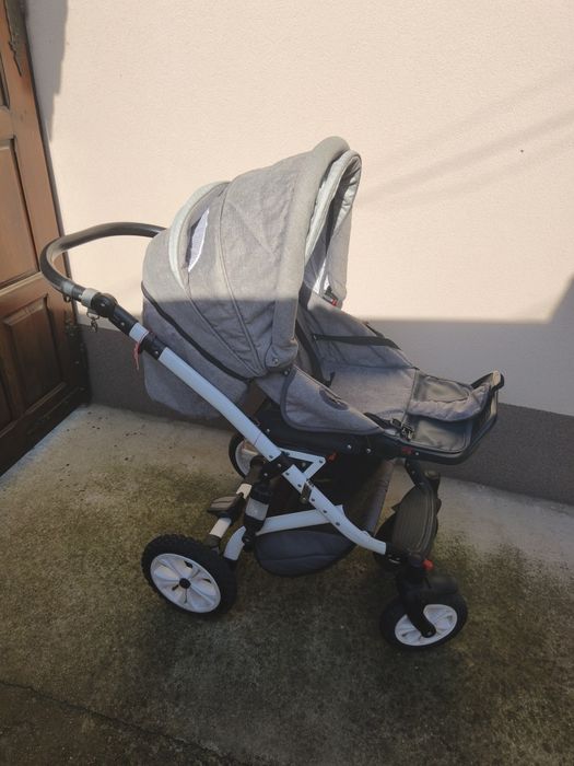 Комбинирана количка 3в1 LORELLI Premium POLAND MIA AIR LIGHT&DARK GREY