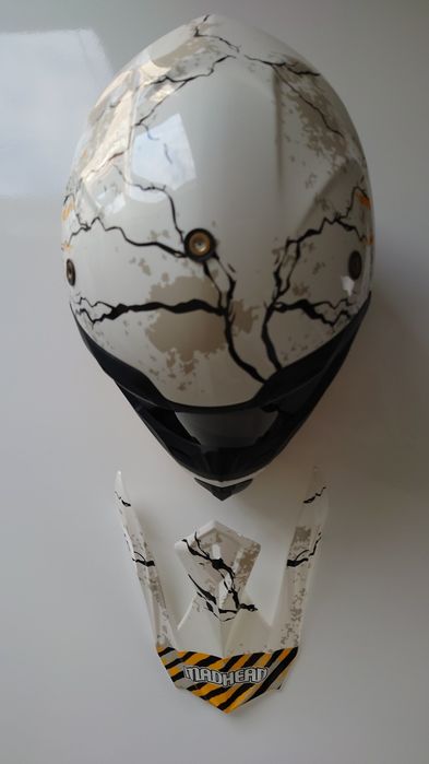 Индуру Крос мото ATV каска MADHEAD 1150 gr.  XXL 64 - M.L.XL. FOX очил