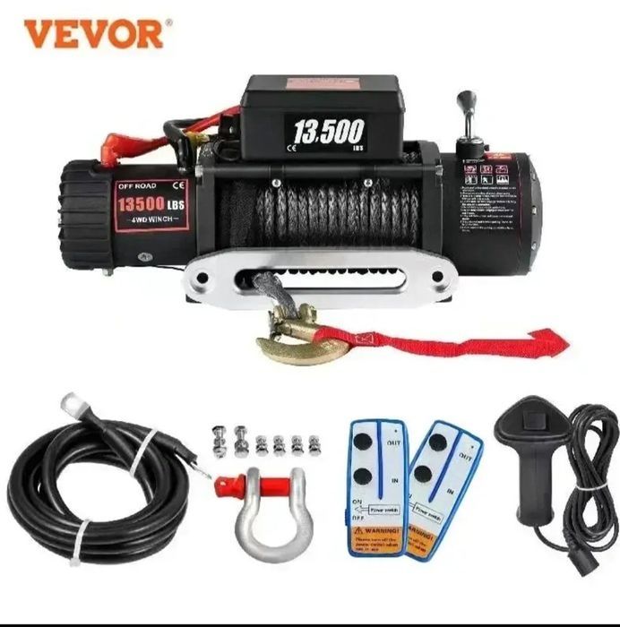 Лебедка за джип 13500 lbs / 6120 кг 12V със синтетично въже