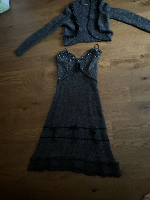 Compleu gri croșetat