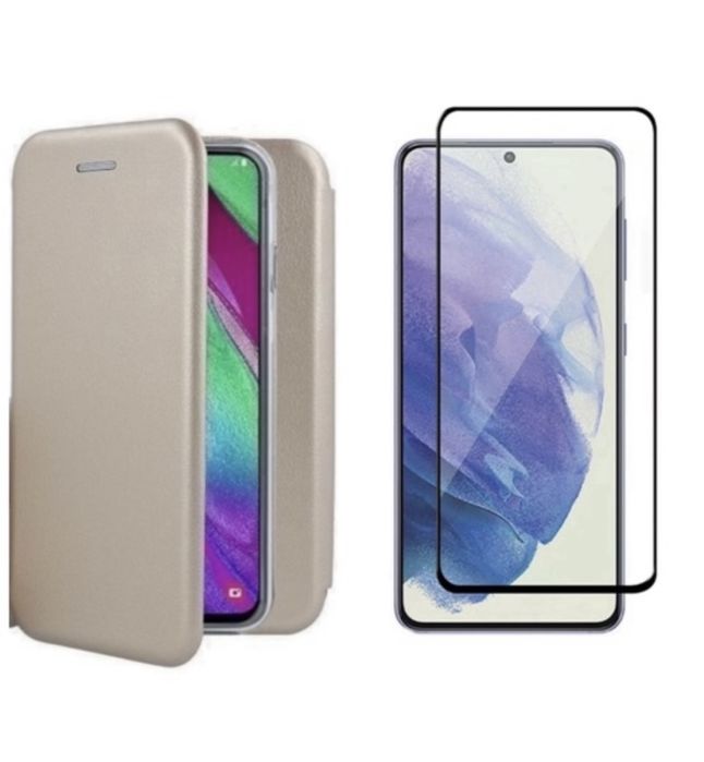 Husa Carte Material Piele si Folie Sticla Samsung A13/A23/A15/A05/A06