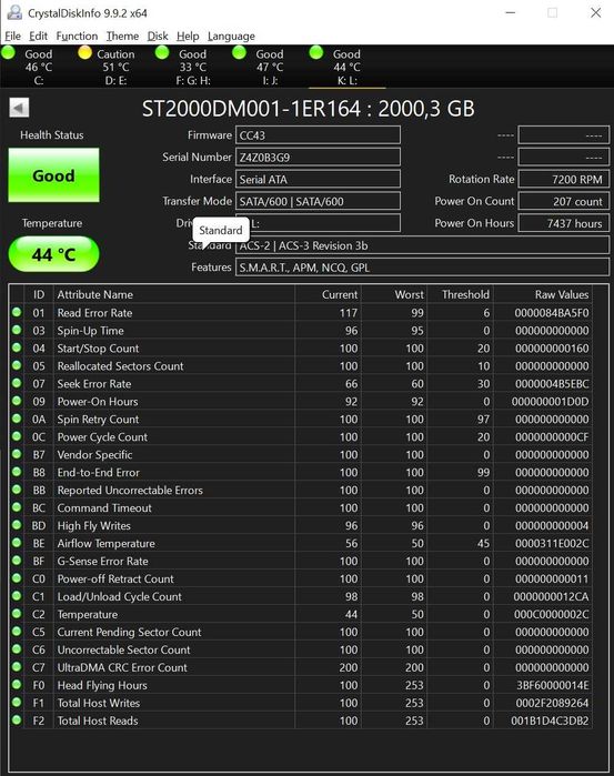 Seagate Desktop HDD – 2TB – 3.5" SATA – funcționează impecabil, test inclus