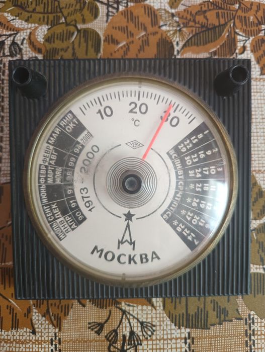Винтажный настольный термометр календарь
