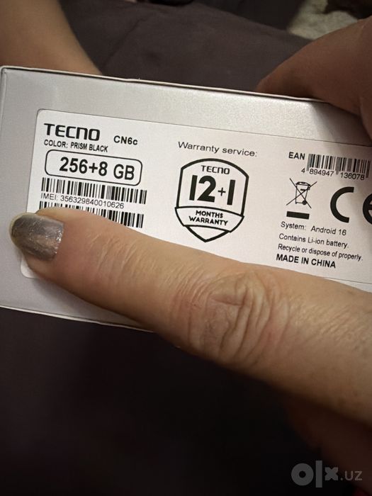 TECNo Camon Slim память 256 гб /8 гб новый