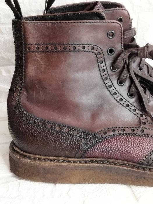 Rolando Sturlini Brogue, италиански ръчно изработени обувки, боти.кожа