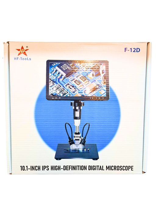 Цифровой микроскоп HF Tools F-12D 10.1" IPS для ремонта телефонов и пл