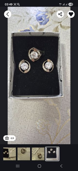 Серебряный набор 925пробы