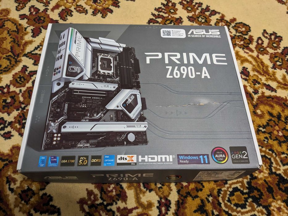 Asus PRIME Z690-A + CPU Intel i5-12400F