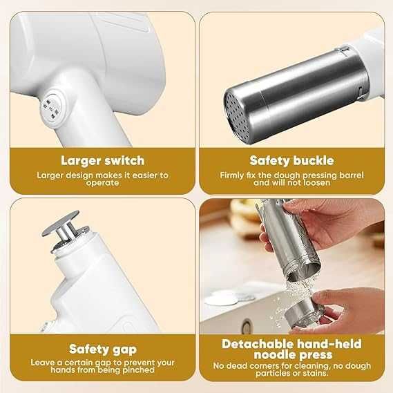 Mașină electrică de paste, aparat automat de făcut tăiței portabil