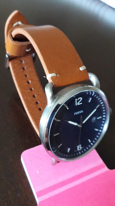 Ceas nou FOSSILF S5325 5 ATM barbatesc cu curea de piele,cadran analog