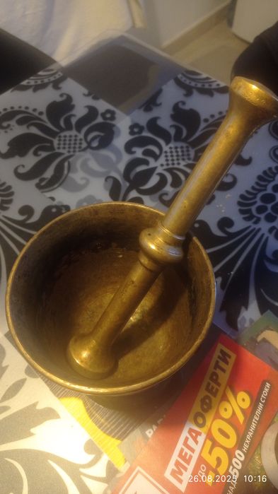 Посребрени руски вилици и ножове и кълцалник