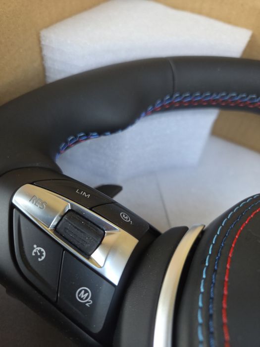 М волан за BMW F30 F20 F15 F25 F34 БМВ Ф20 Ф30 Ф31 спортен кожен с еърбег 3-цветен М-шев М пакет М3 мултифункционален с пера интериорен тунинг за БМВ