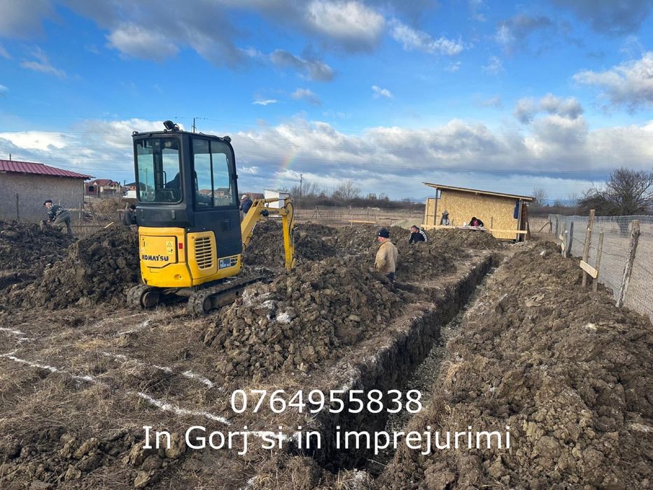 Lucrari cu miniexcavator