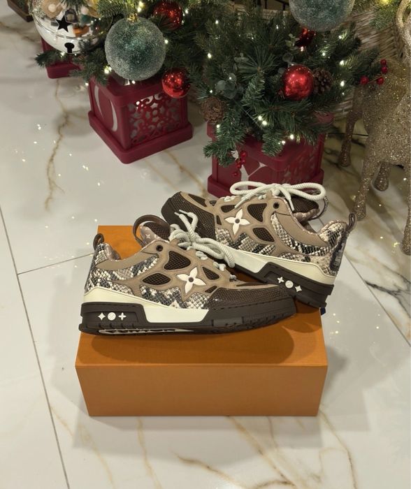 Adidasi Louis Vuitton Skate Mocha Bej Snake