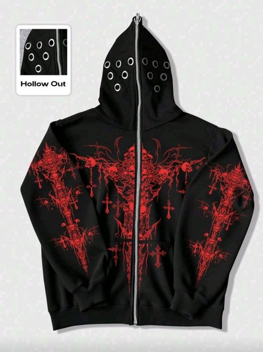 Нов Суитчър худи пънк Street яке горнище с Качулка и Цип, Есен/Зима L