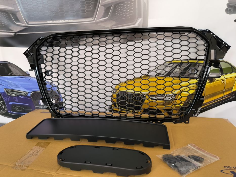 Grila fagure Audi A4 B8 Facelift 2012-2016 - suport emblema inclus -