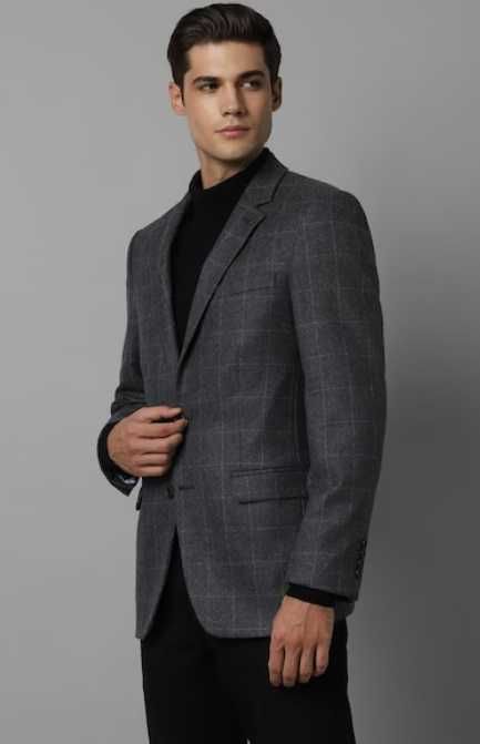 Sacou blazer 40 L slim Massimo Dutti NOU lana Finest Italian albastru