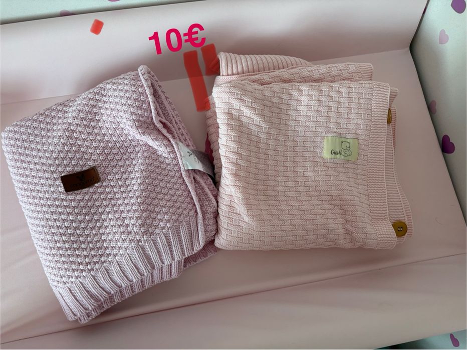 Бебешко одеало розово два броя 10€