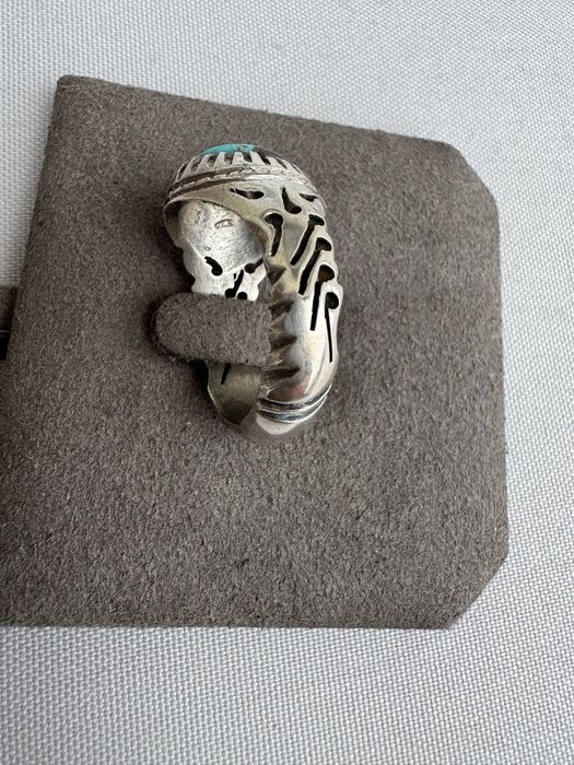 Inel Navajo din argint si turcoaz