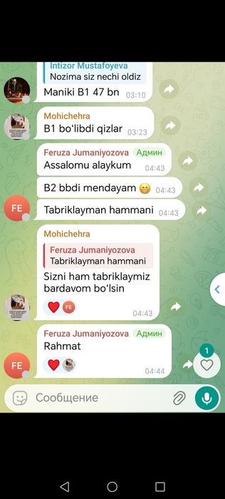 TURK TILI kursi 250 mingdan